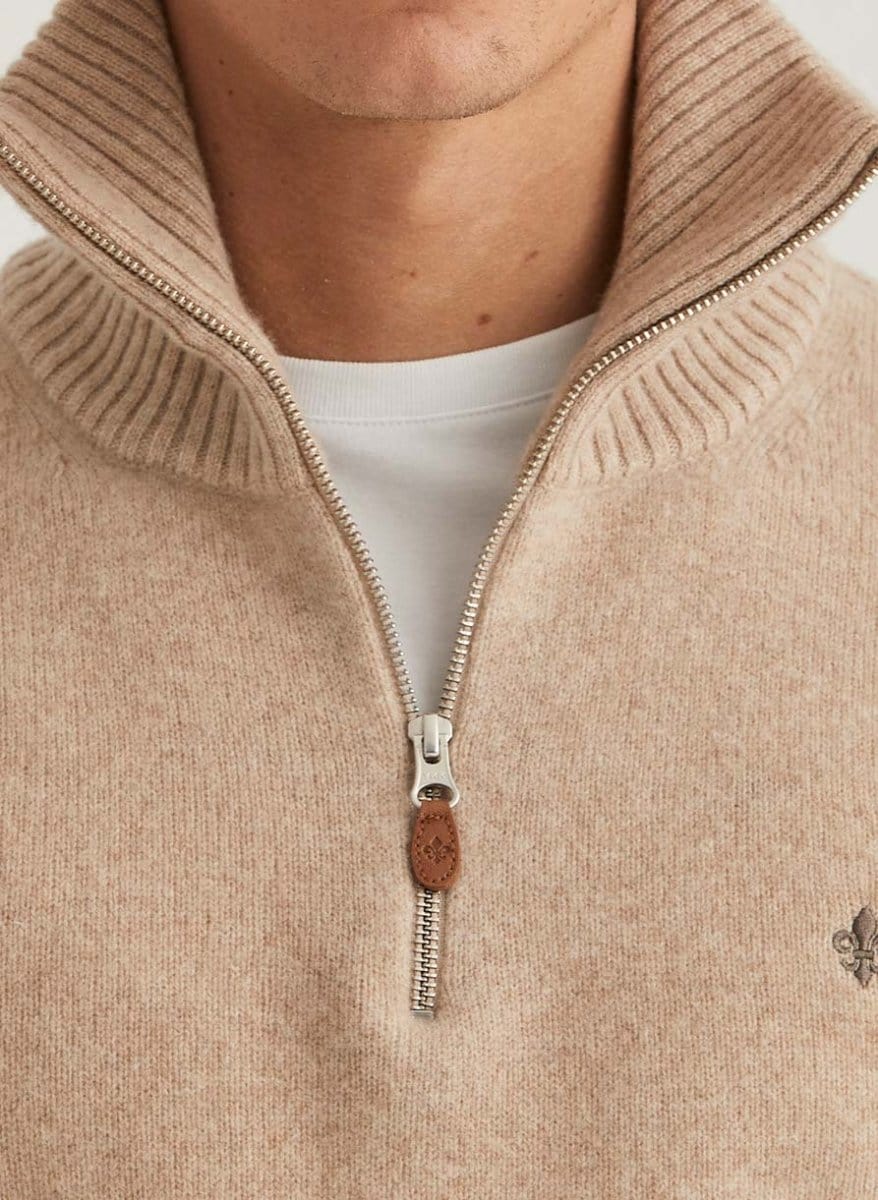 Morris Stockholm Newton half zip - Mandy