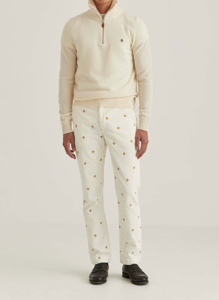 Morris Stockholm Newton half zip - Mandy