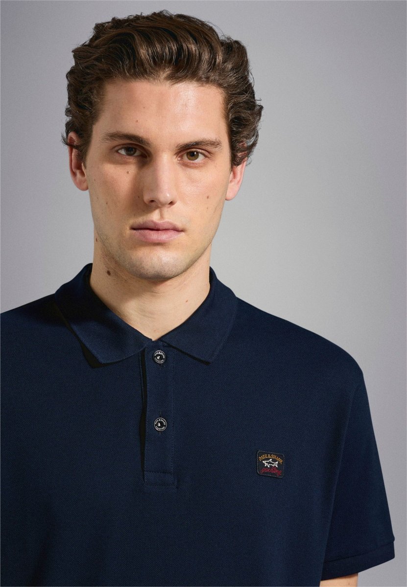 Paul & Shark Pique polo with iconic badge - Mandy