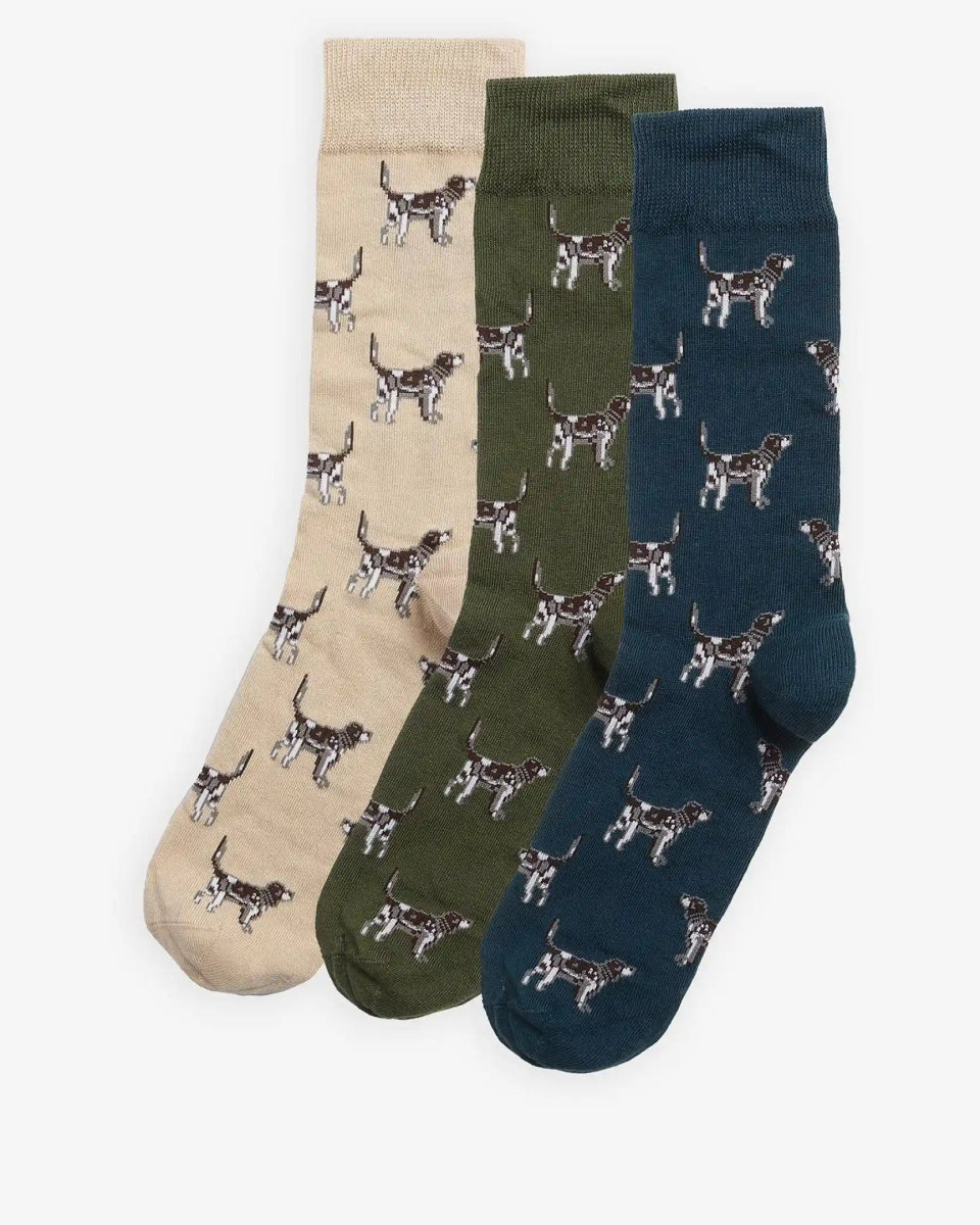 Barbour Pointer Dog Socks Gift Box - Mandy
