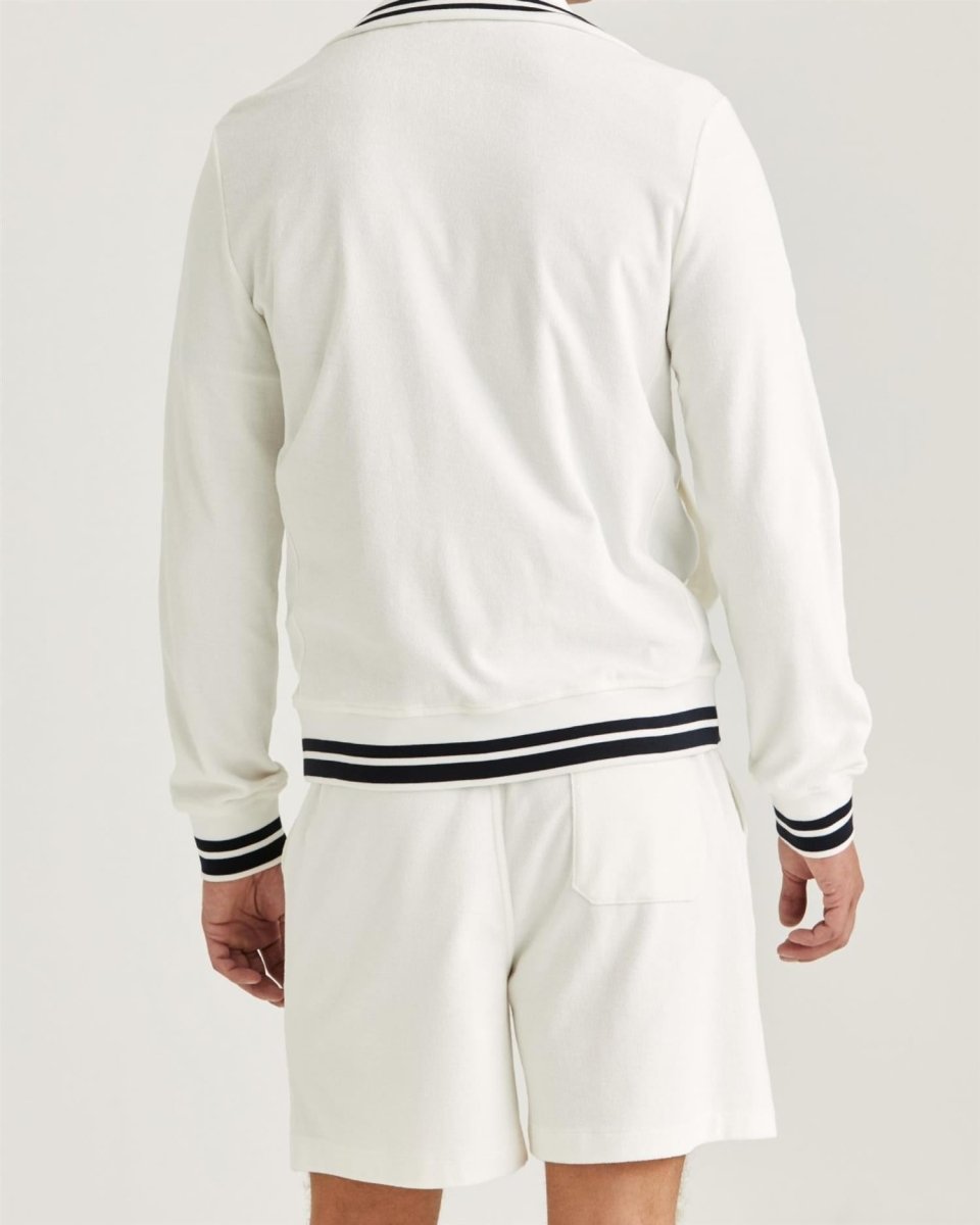 Morris Stockholm Reedford Terry Zip Cardigan - Mandy