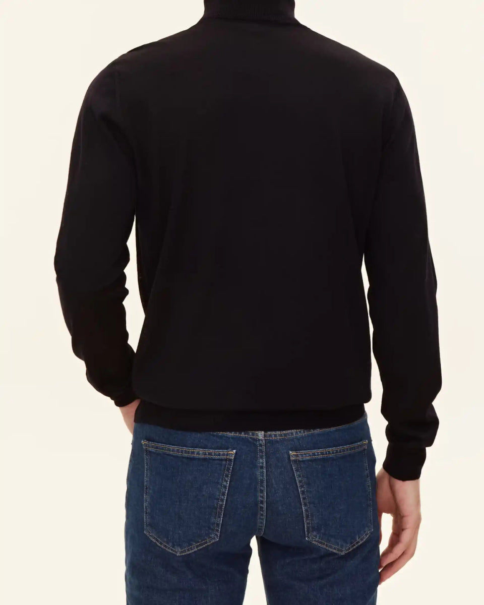 Oscar Jacobson Regular Fit Extra Fine Merino Wool Rollneck - Mandy