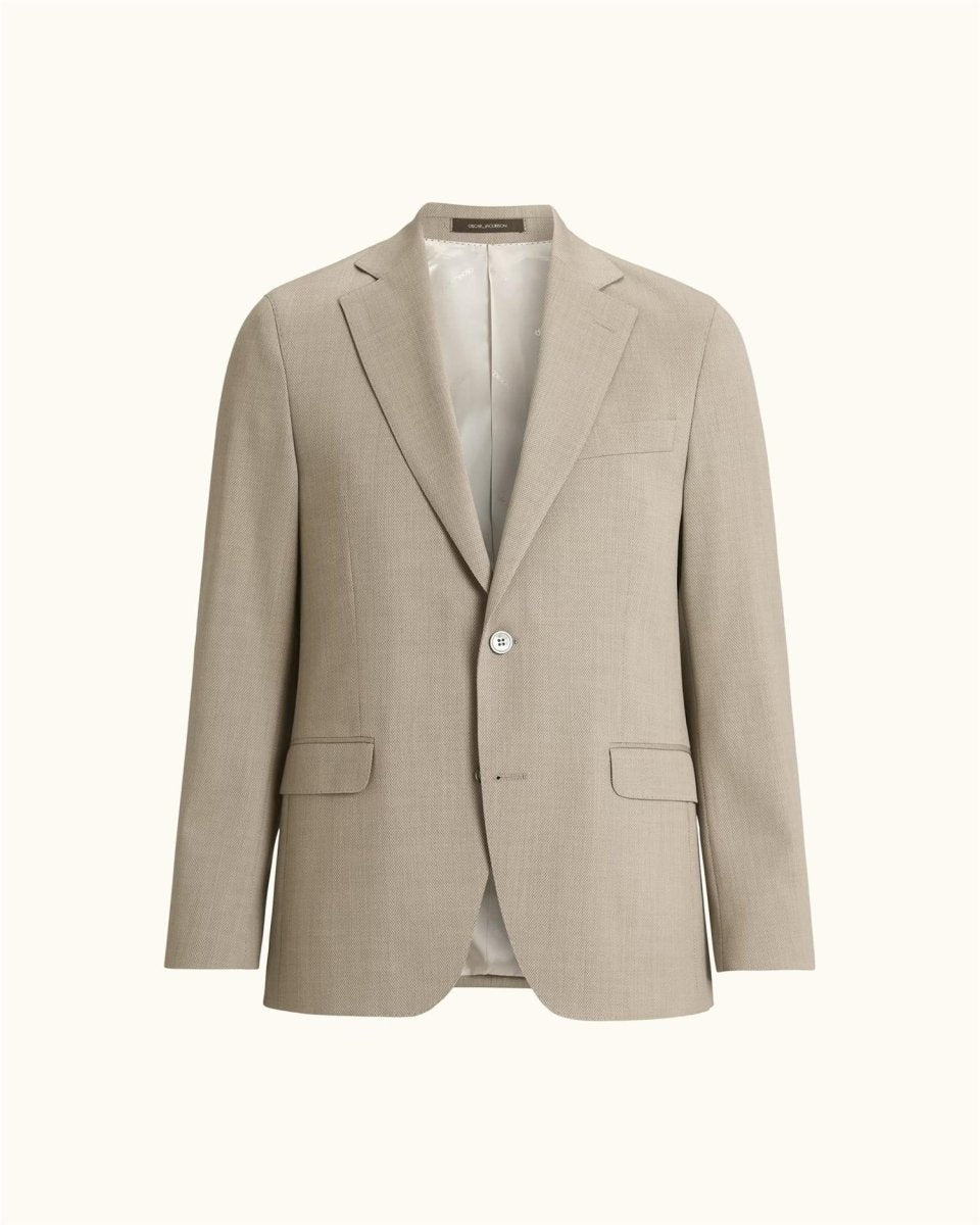 Oscar Jacobson Regular Fit Microstructure Blazer - Fogerty Blazer (100% ull) - Mandy