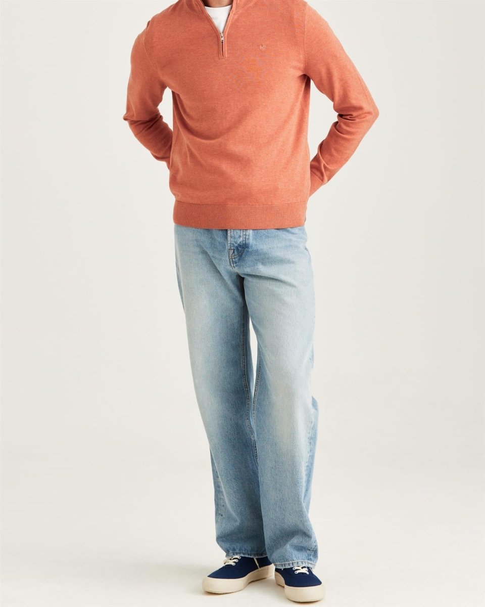 Morris Stockholm Riley Half Zip - Mandy