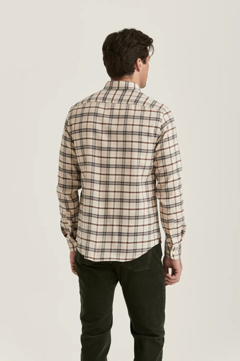 Morris Stockholm Soft Check Flannel - Slim Fit - Mandy