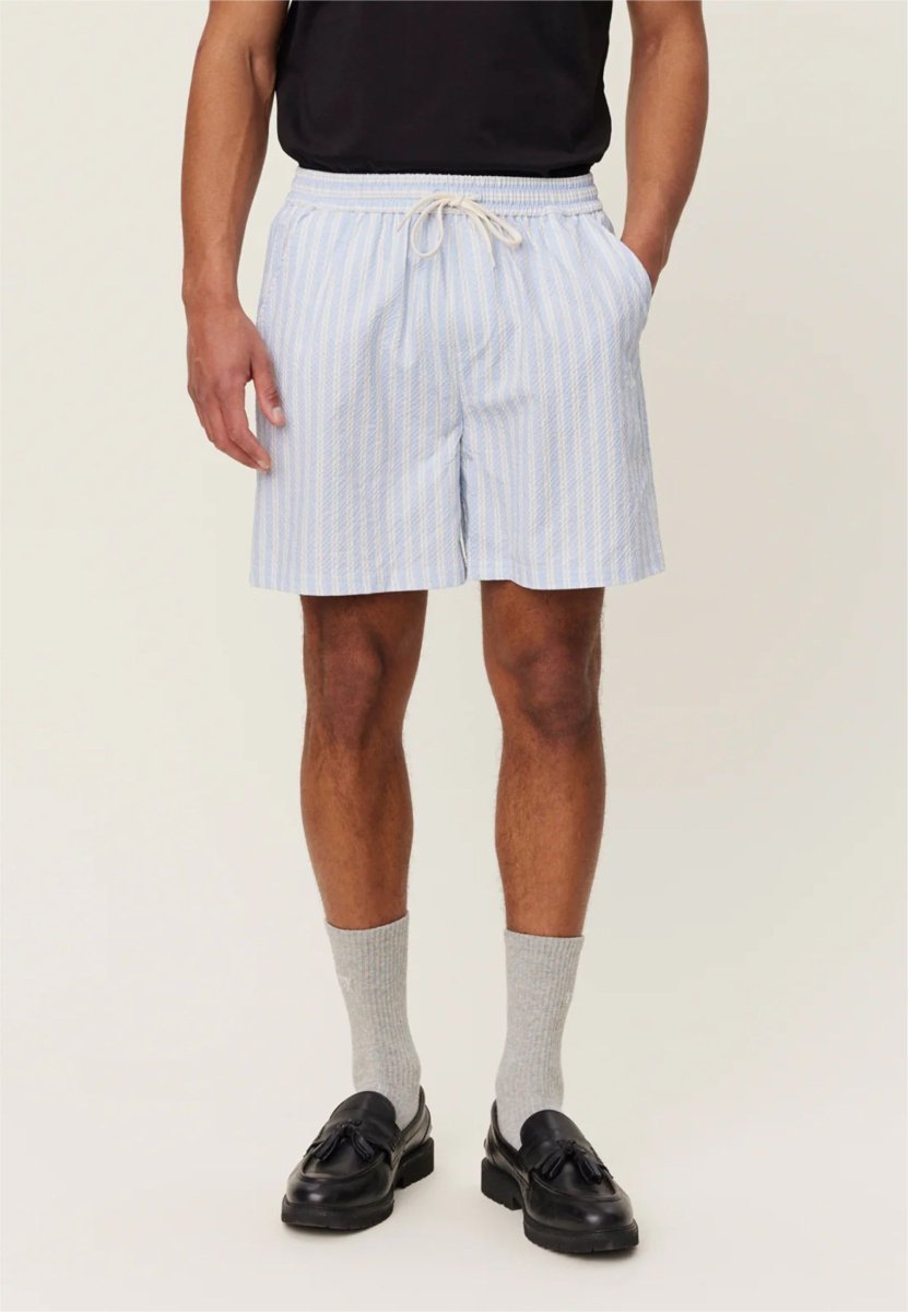 Les Deux Stan Stripe Seersucker Swim Shorts - Mandy