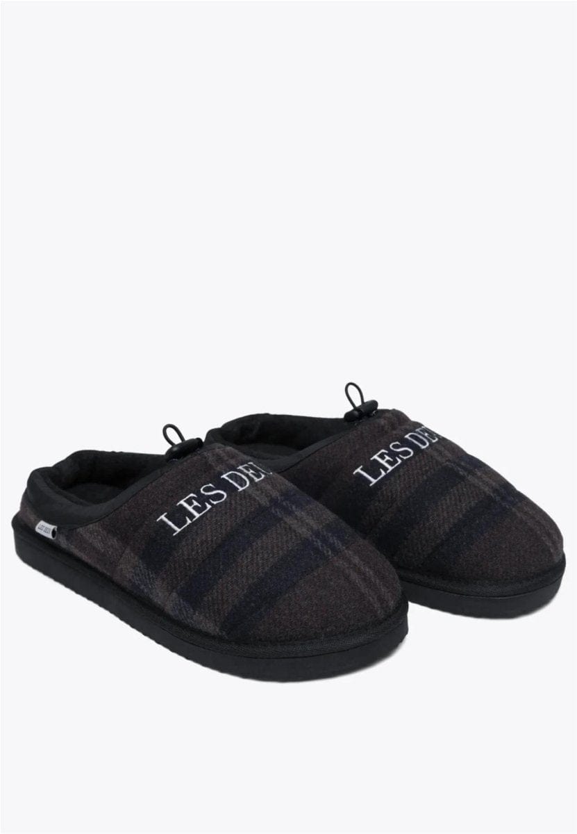 Les Deux Trey wool check slipper tøffel - Mandy