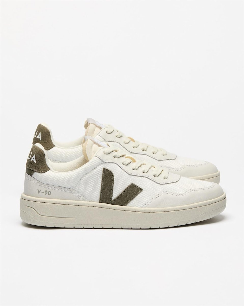 Veja V - 90 B - Mesh White Khaki - Mandy