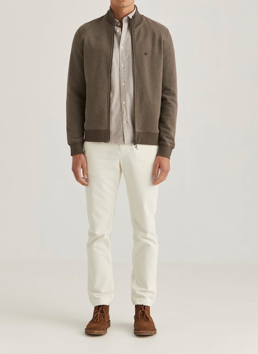 Morris Stockholm Warren zip cardigan - Mandy