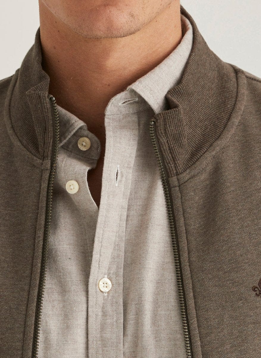 Morris Stockholm Warren zip cardigan - Mandy