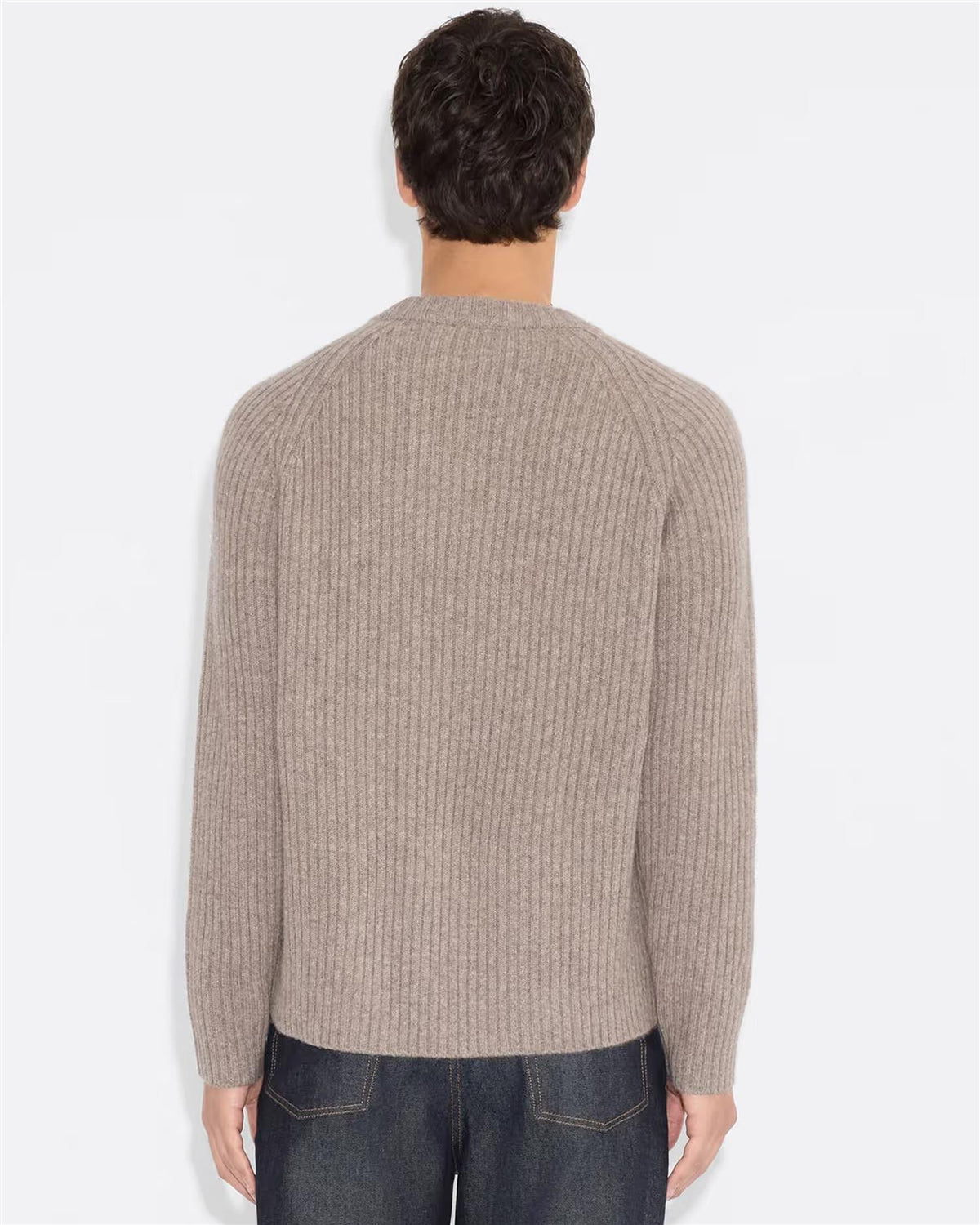 Adrian Rib Crewneck Beige