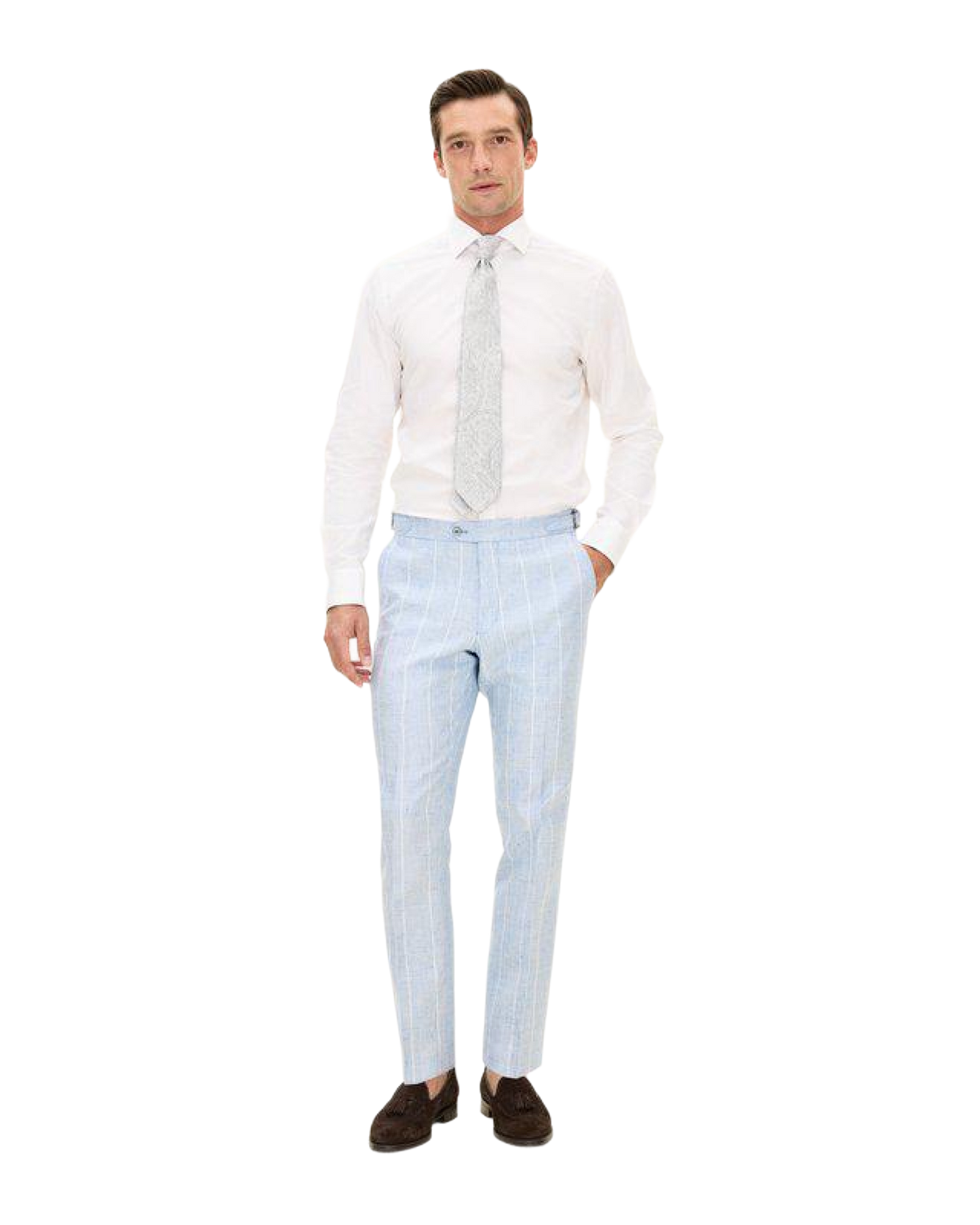 Dandy Side Adjuster Trousers - 	Sky Blue