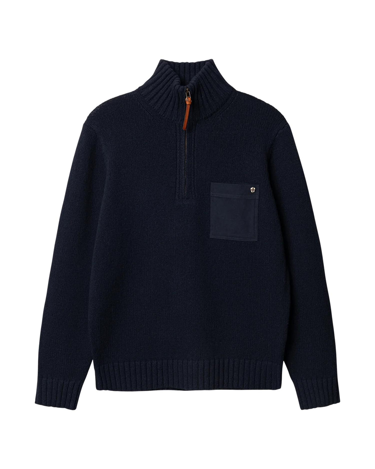 Blue de Gênes BGfraser Zip Knit – Dark Navy