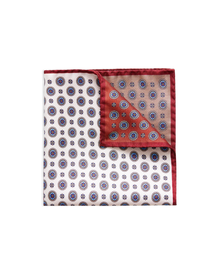 Brown Silk Pocket Square – Four Squares