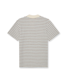 Knitted stripe polo