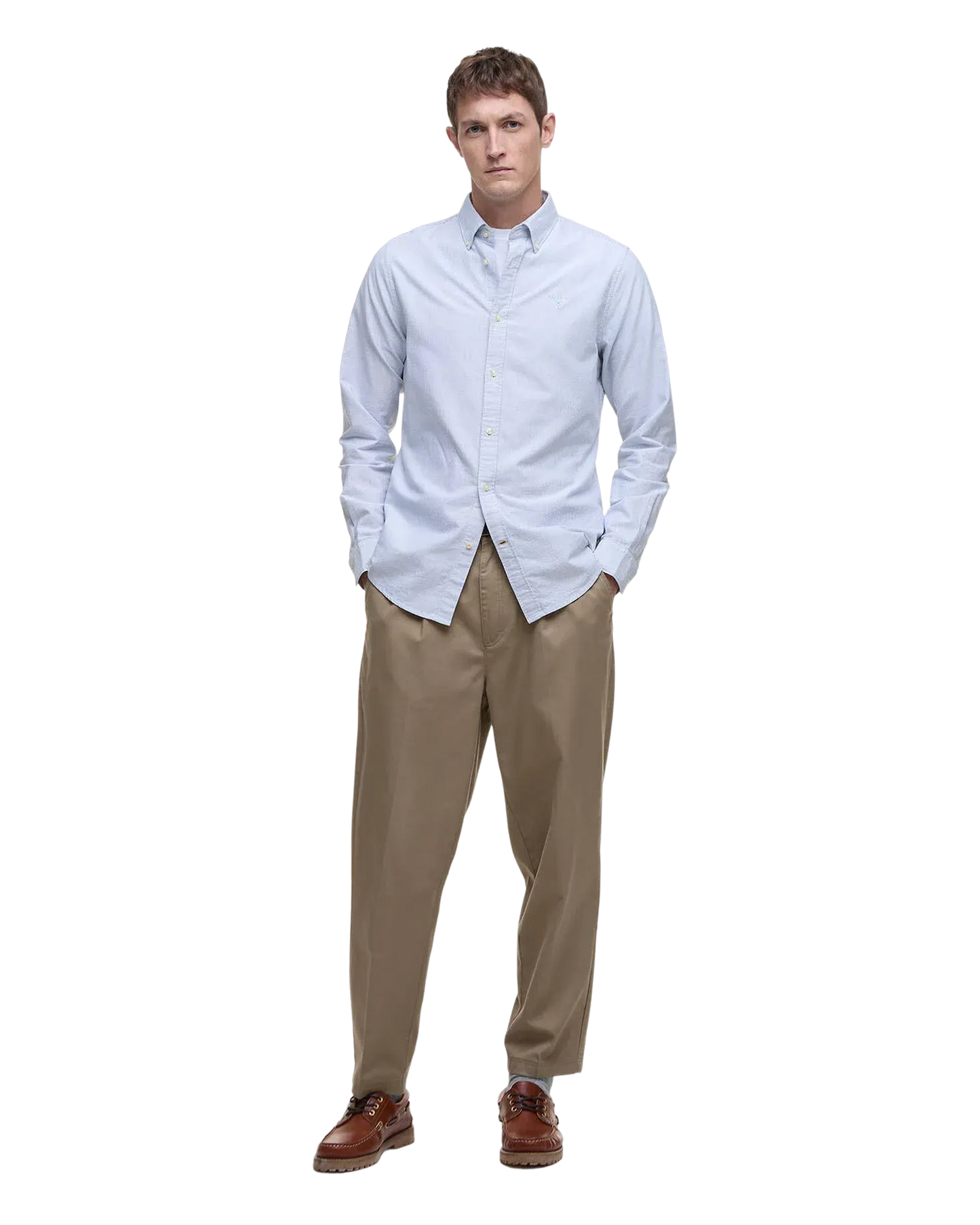 Striped Oxford Tailored Long-Sleeved Shirt