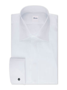 Slimline, C56 Fly Front Pleats Dr Cuff White