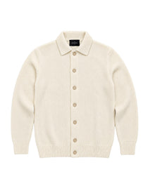 Knitted Wool Cardigan Shirt – Off-White