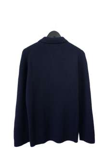 Ribbestrikket cardigan i kasjmir