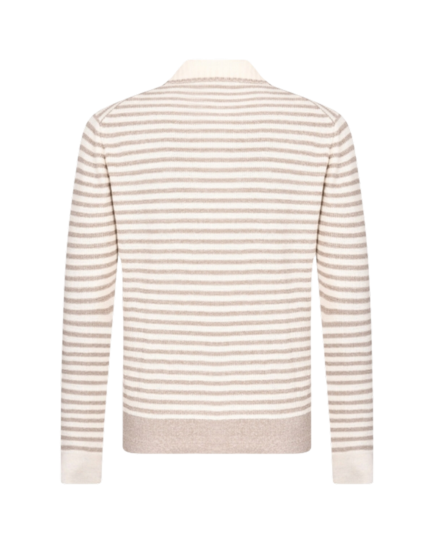 Striped knit skipper polo shirt
