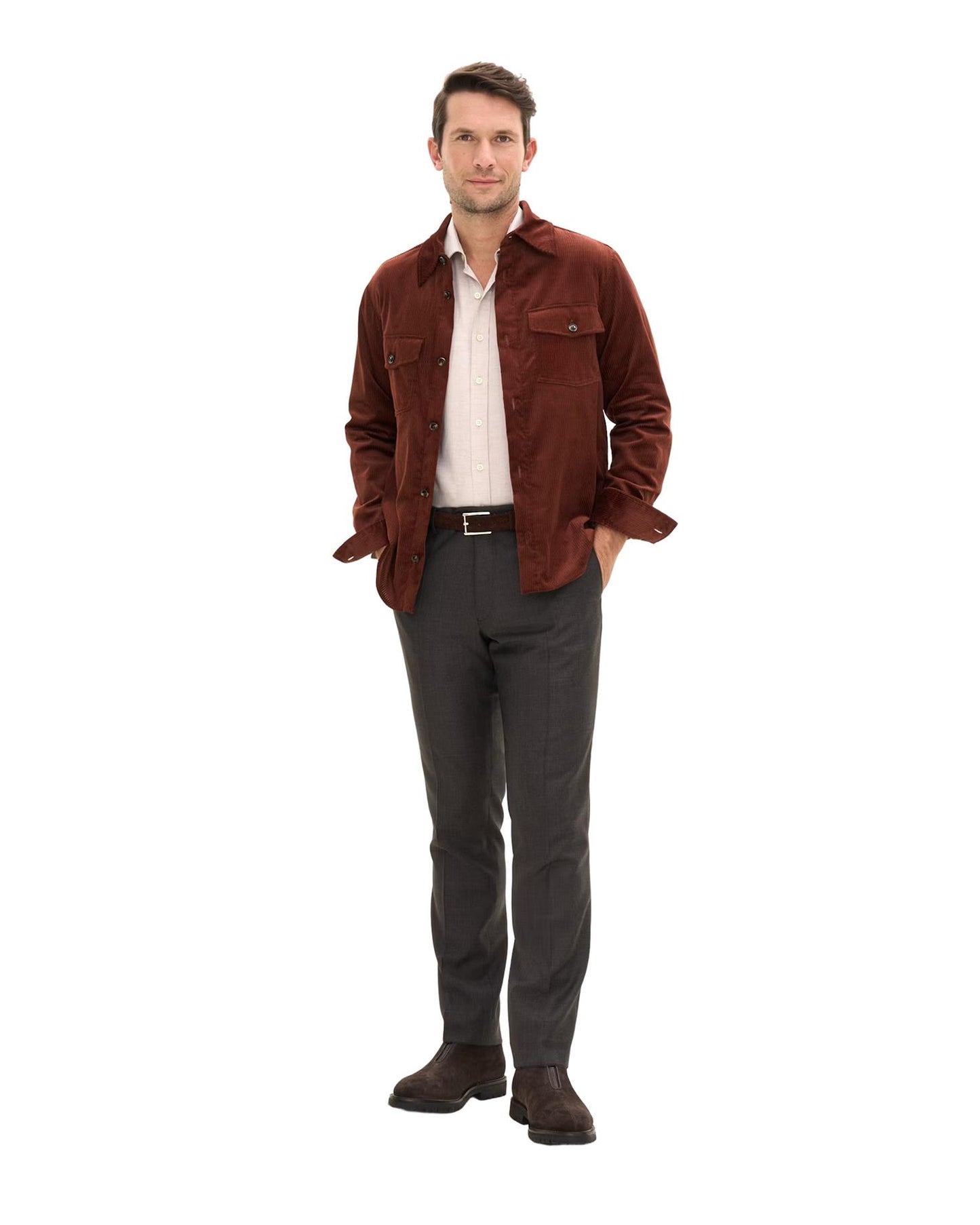 Magnus Shirt Jacket Orange Rust