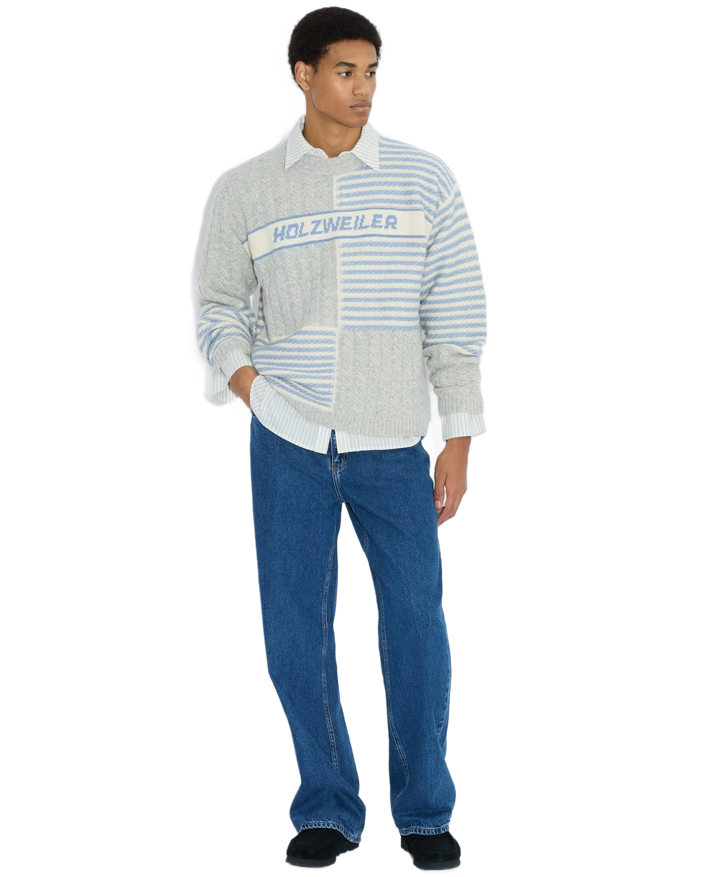 Logo Wool Cableknit Sweater