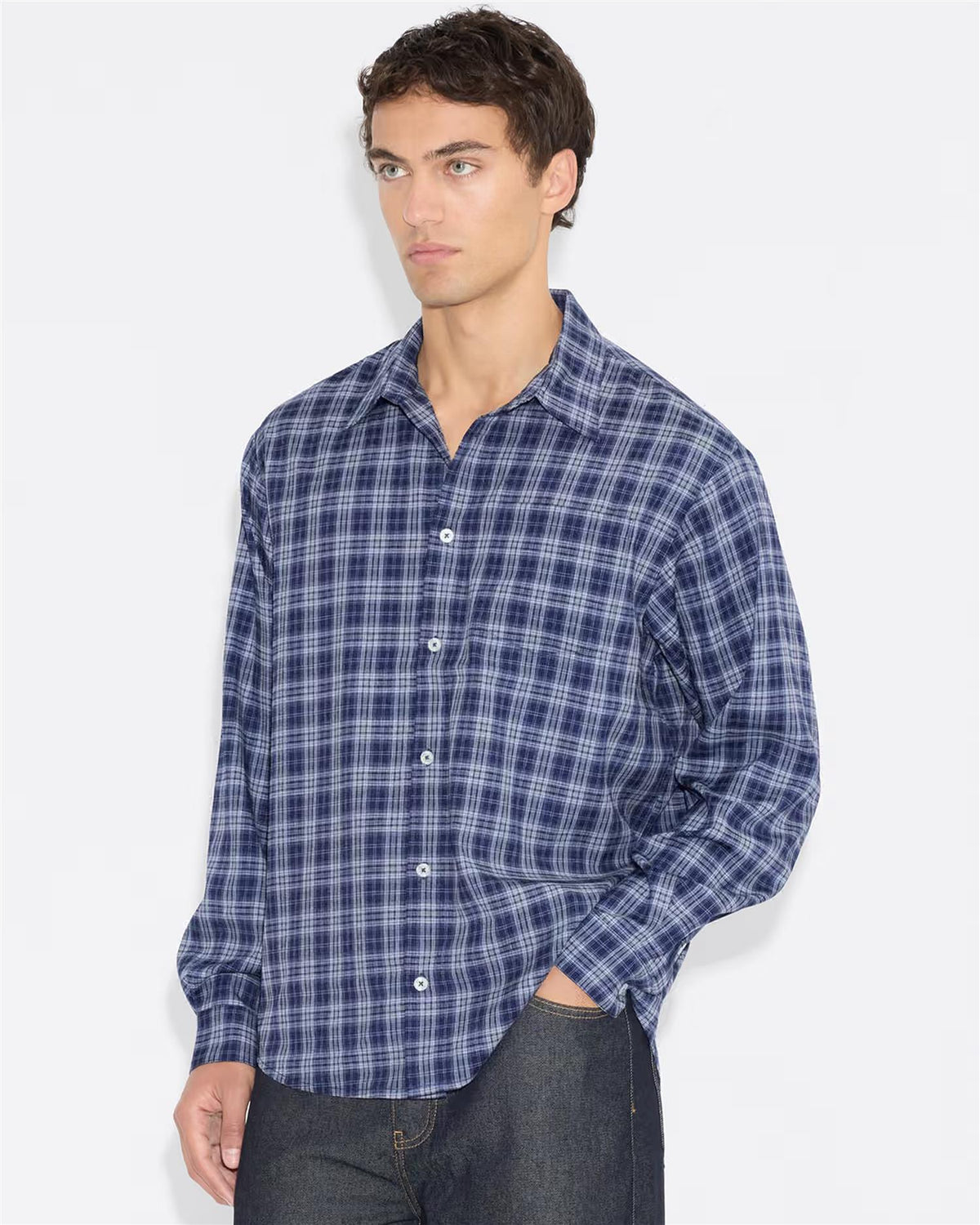 Fjord Check Shirt Blå