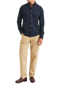 Camden Pique Shirt Old Blue