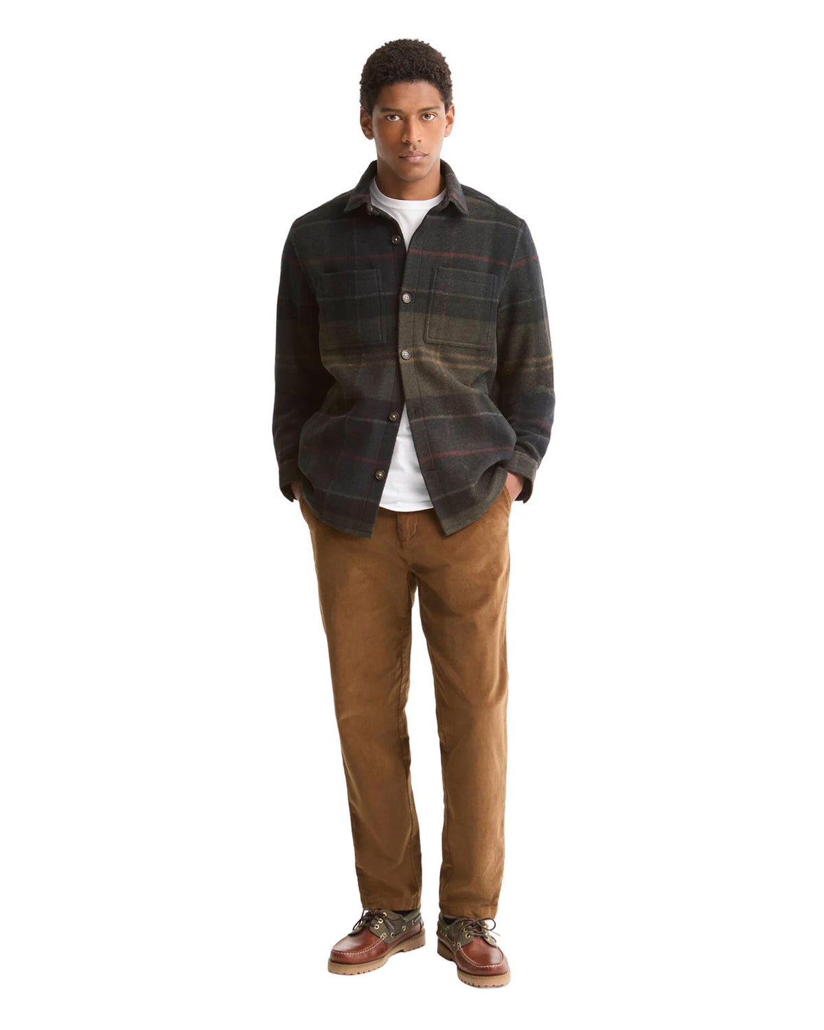 Woodlane Brushed Check Overshirt – Shadow Classic Tartan