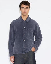 Leaf Relaxd Cord Overshirt Navy
