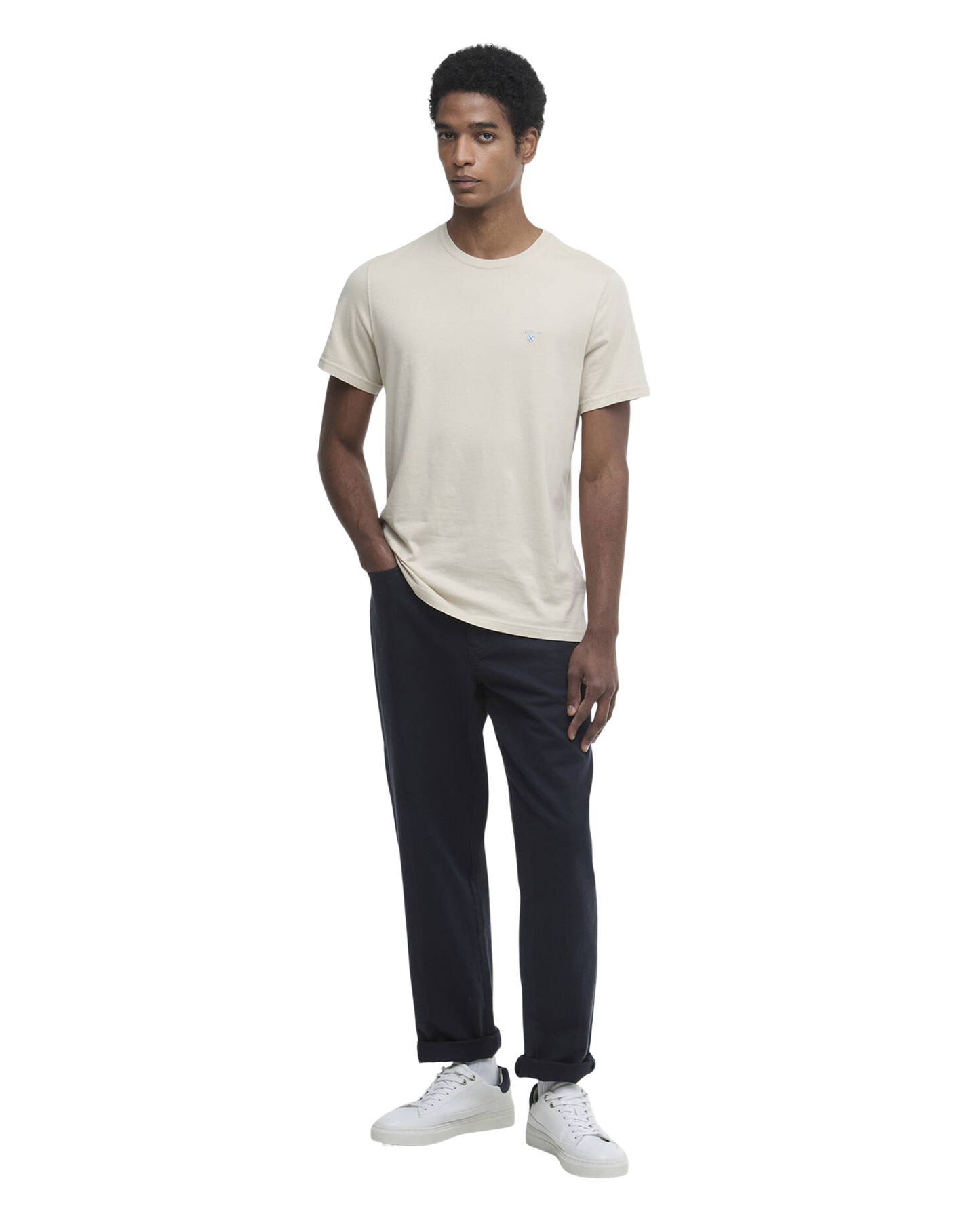 Barbour Tartan Sports T-Shirt – Beige