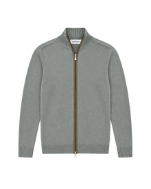 Full-Zip Wool Jacket – Mint Green