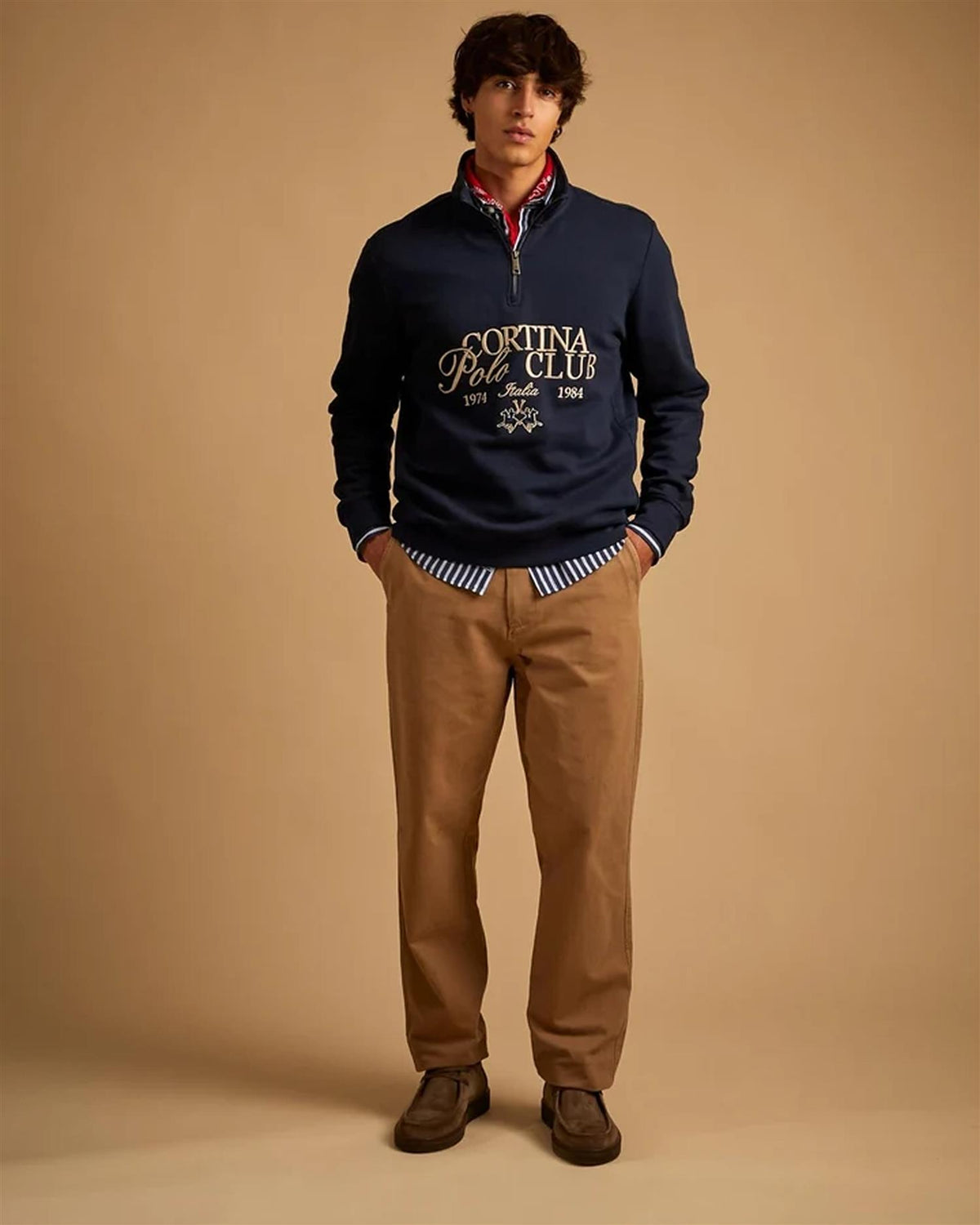 La Martina Cortina Dominic Half-Zip Sweatshirt – Navy