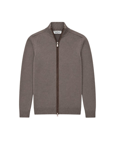 Full-Zip Wool Jacket – Brown