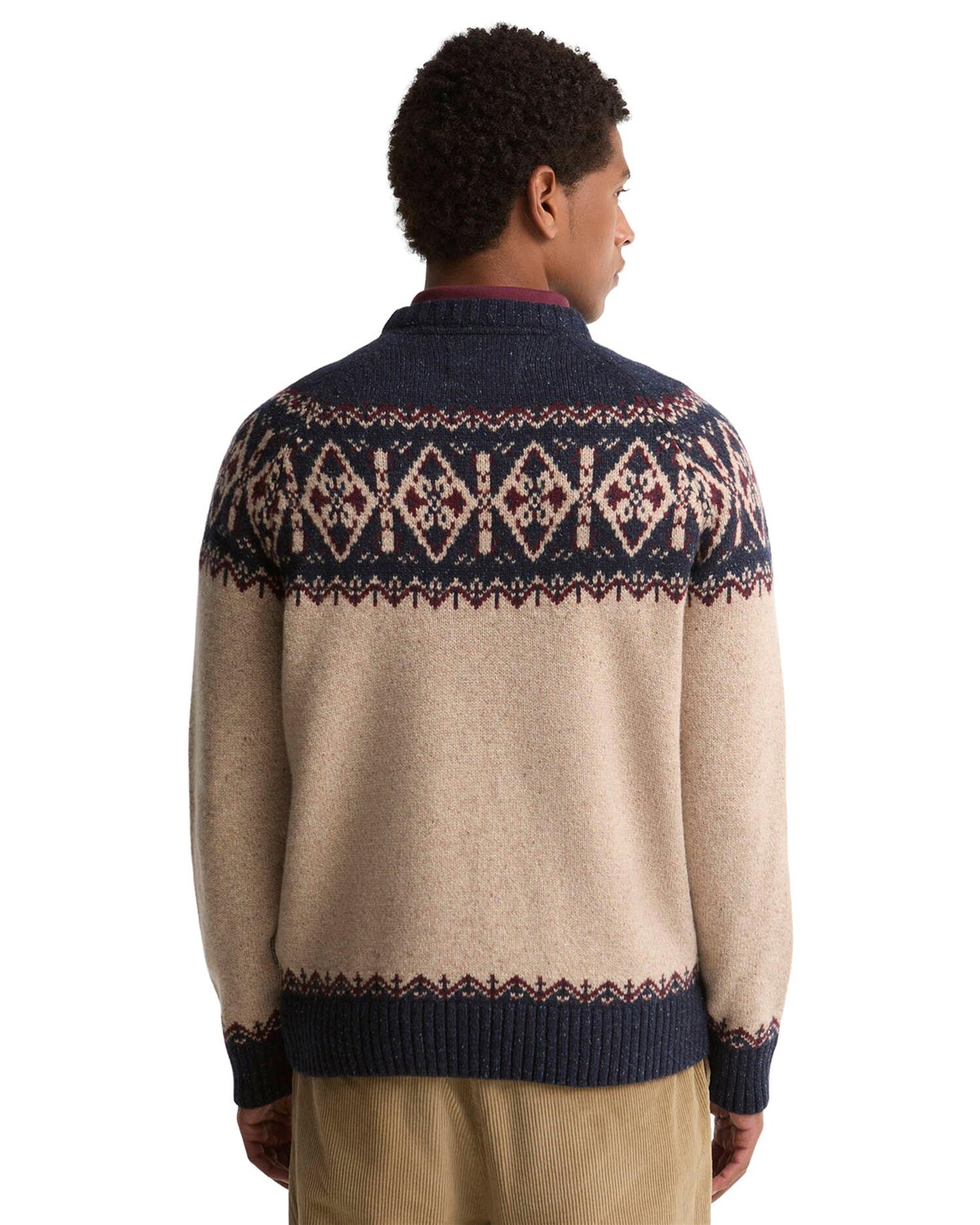 Tisbury Fair Isle Crew Neck Jumper – Navy