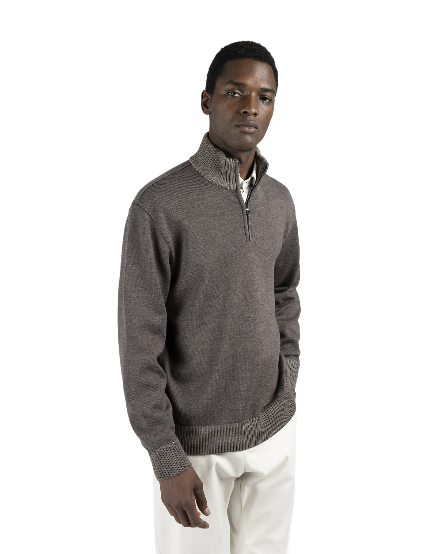 Soft Cool Touch wool half zip sweater