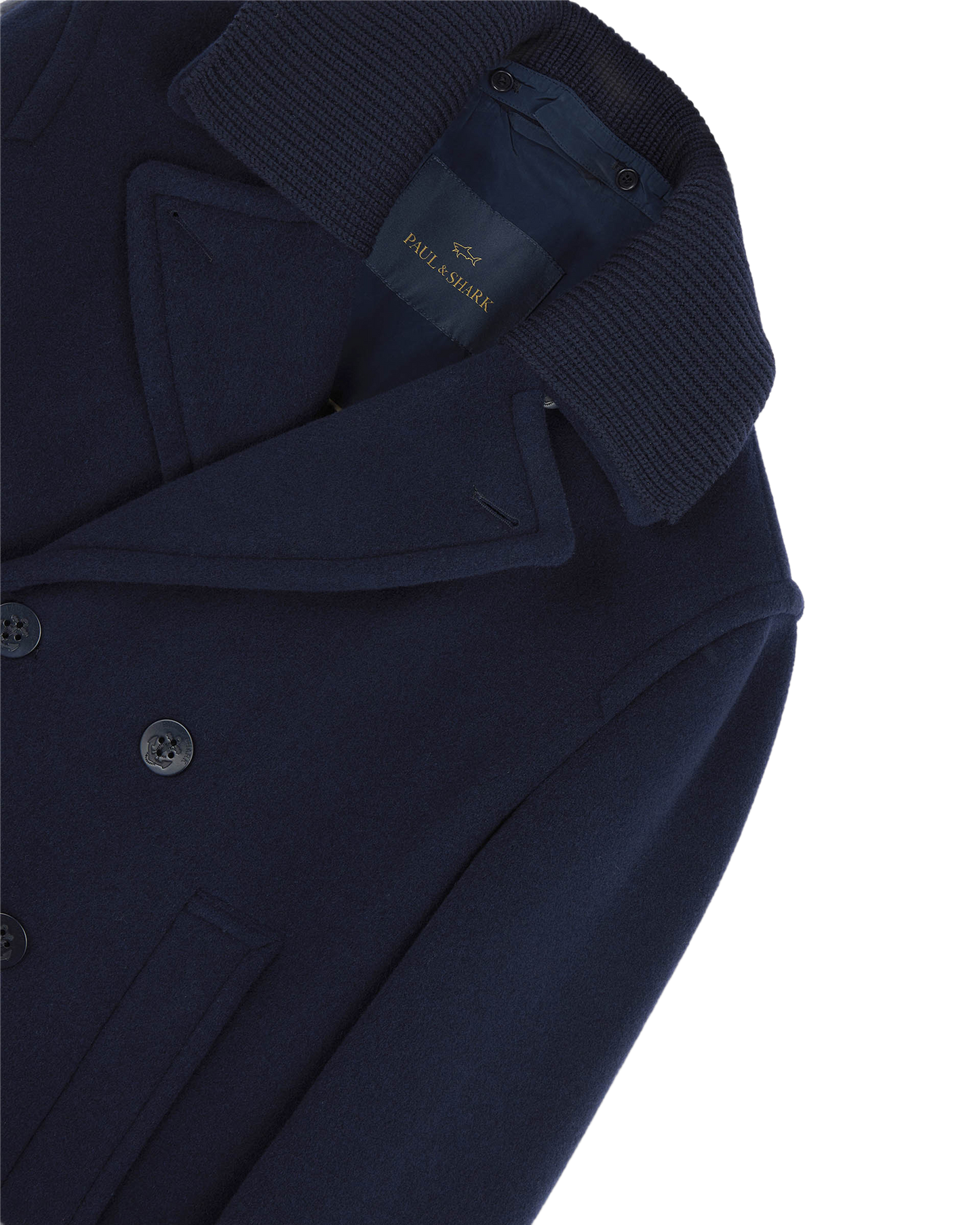 True Peacoat in wool and cashmere