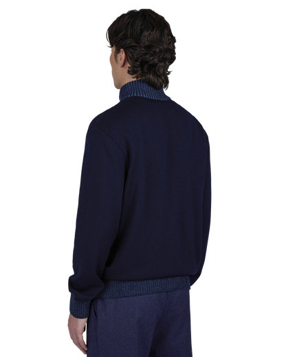 Soft Cool Touch Wool Sweater with Zip Closure