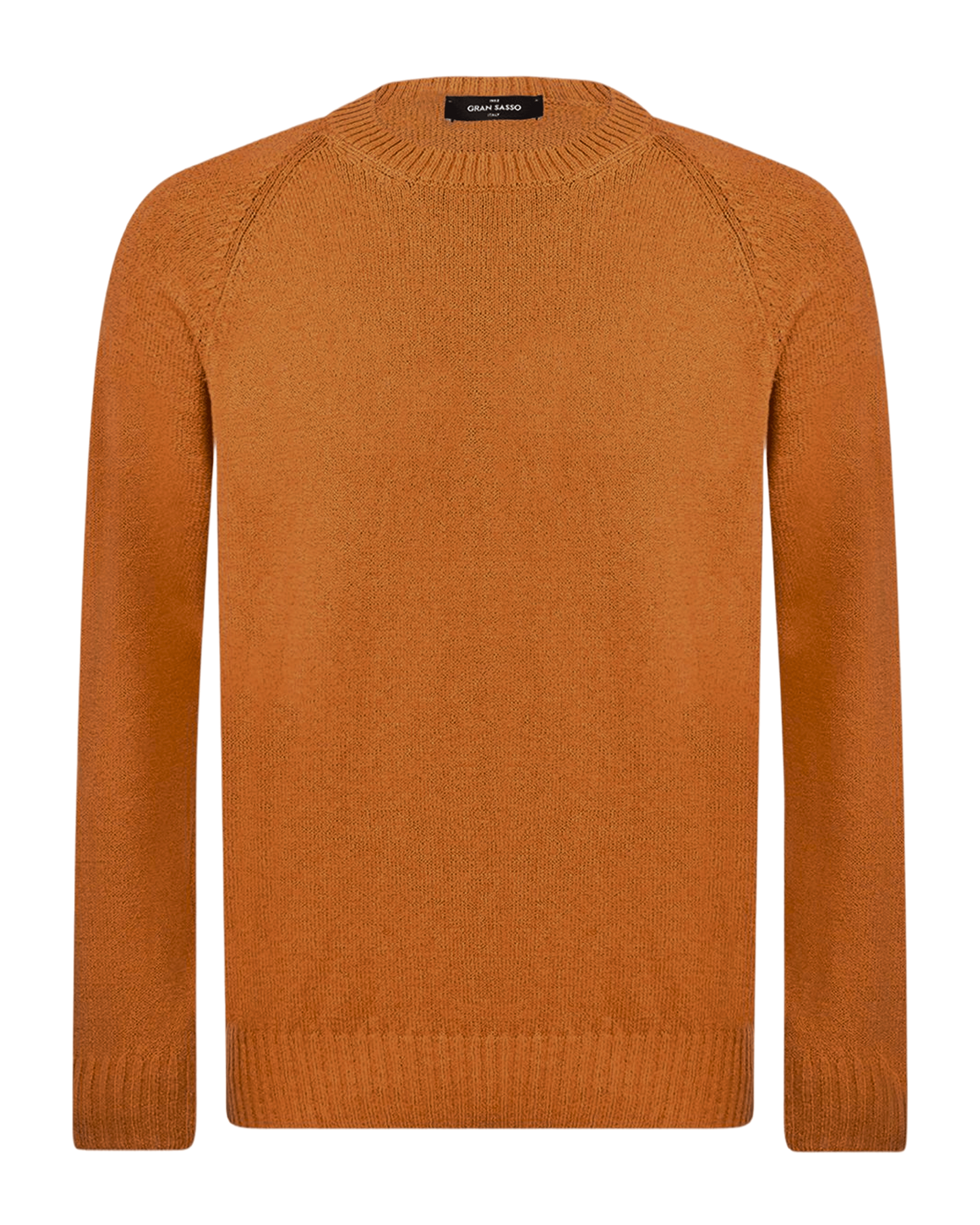 Crew Neck Sweater Boucle Cotton-cashmere - Burnt Orange