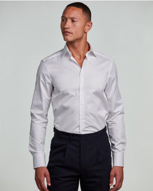 Regular Hvit Twillskjorte