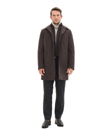Zipped Padded Car Coat – Terra Brown
