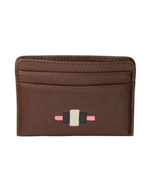 Rombo Card Slip - Brown Leather