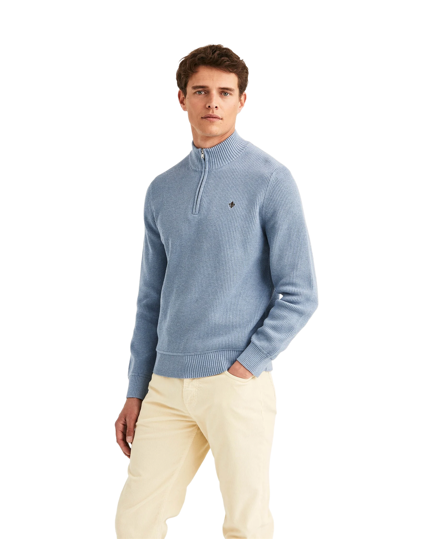 Colin Half Zip Light Blue