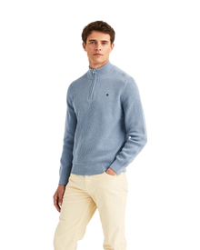 Colin Half Zip Light Blue
