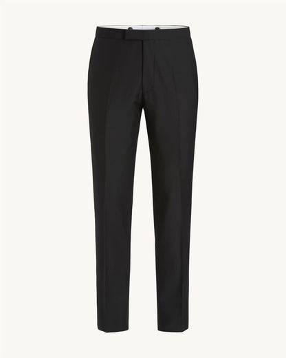 Slim Fit Microstructure Smokingbukser (Modell: Denz | 100% Ull)