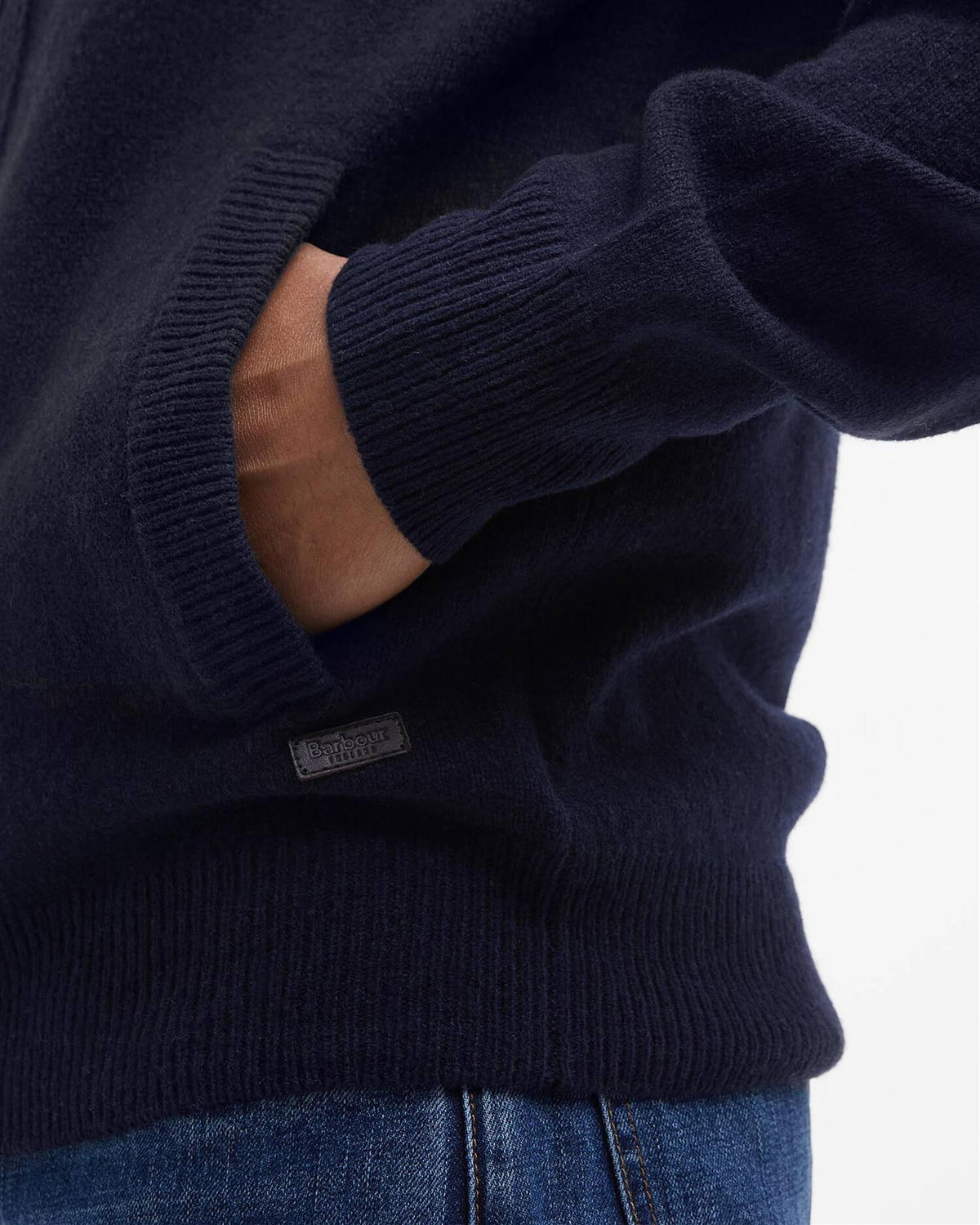 Essential Elbow-Patch Cardigan – Classic Navy