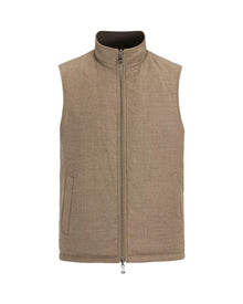 Oscar Jacobson Reversible Padded Flannel Vest – Melange