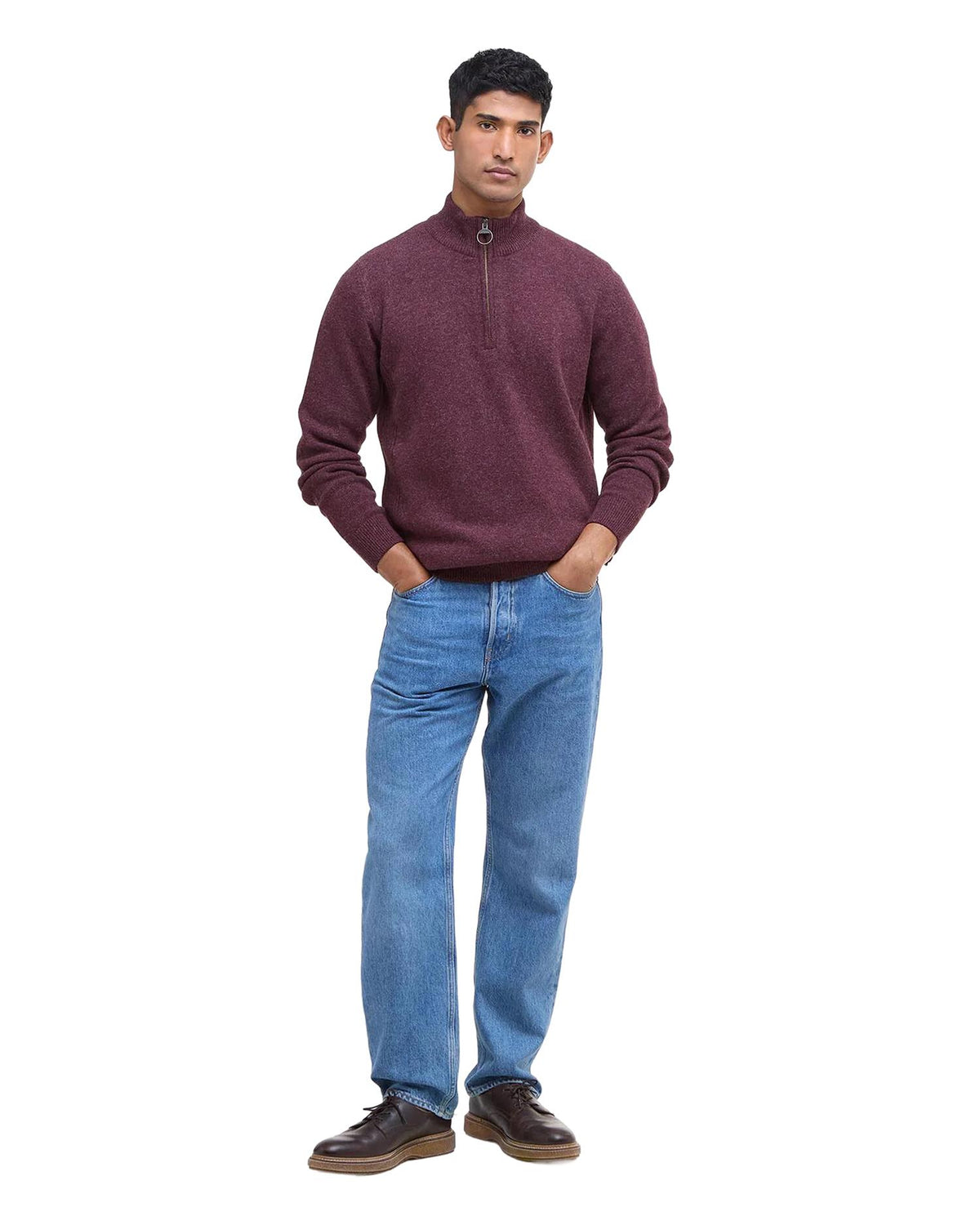 Holden Quarter-Zip Jumper – Ruby Marl