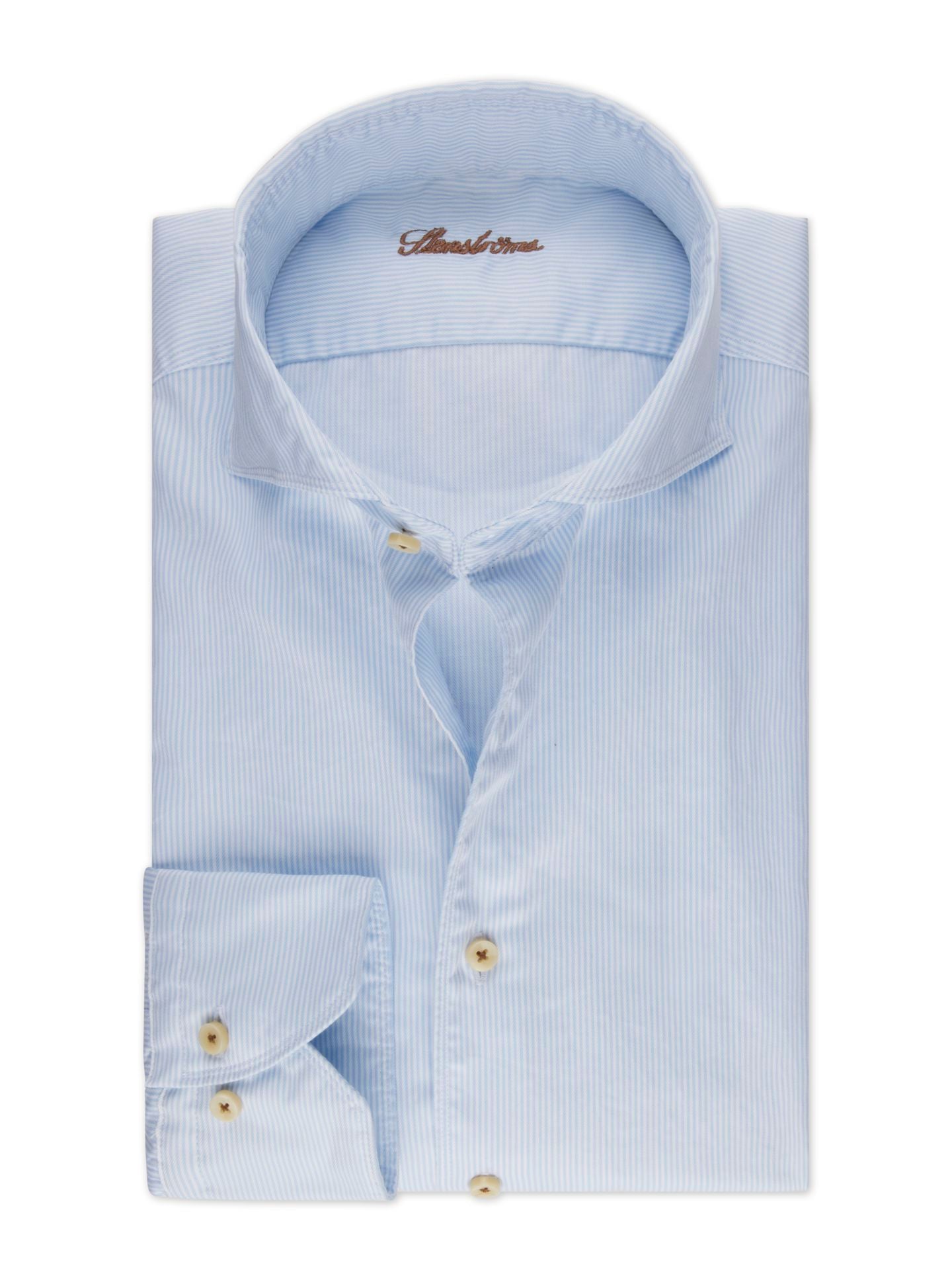 Slimline, C22 Rc Cuff Casual Light Blue Stripe