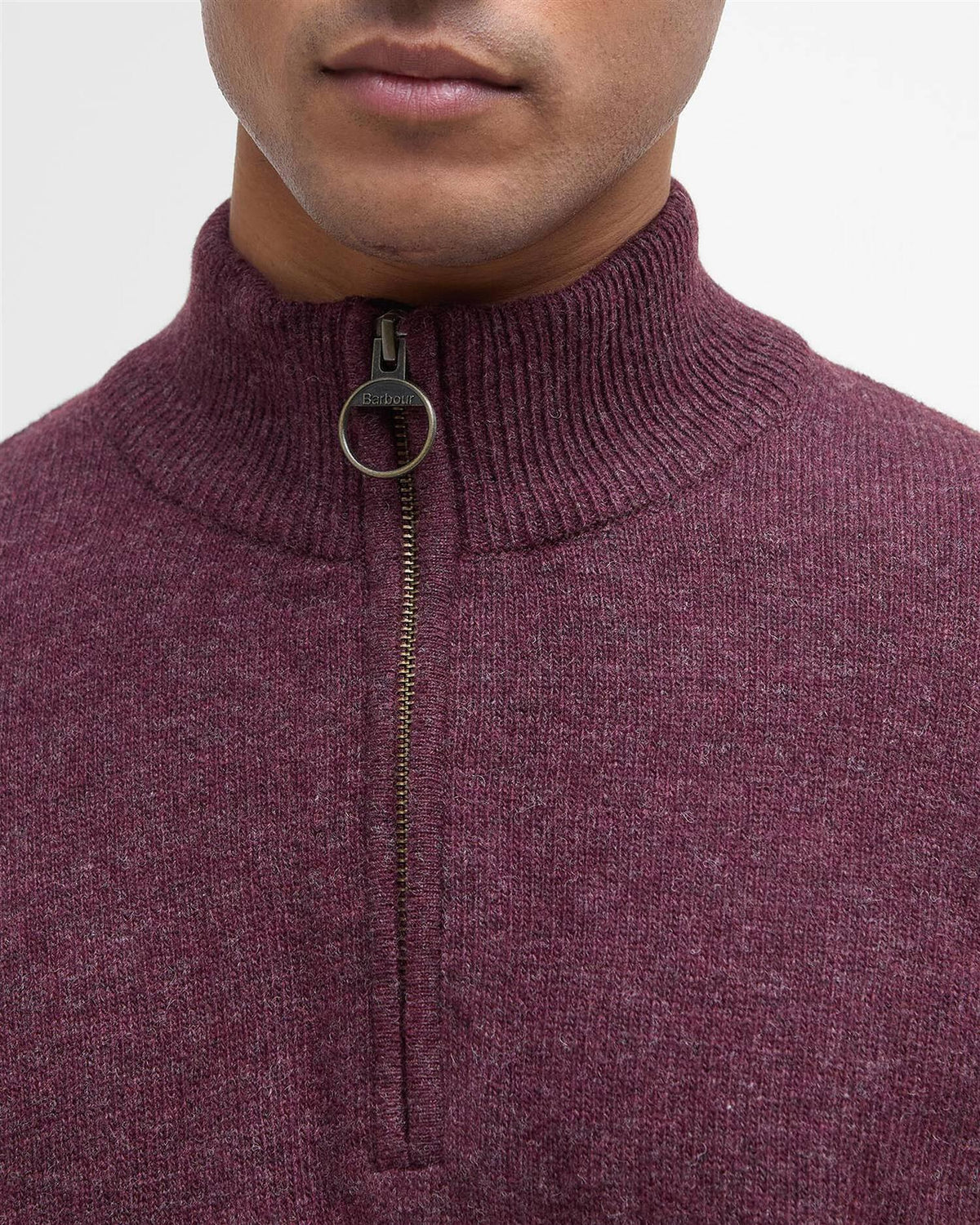 Holden Quarter-Zip Jumper – Ruby Marl